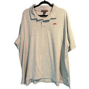 Vintage Houndstooth Clothing Size XXL Arkansas Razorbacks Polo Gray Made in USA